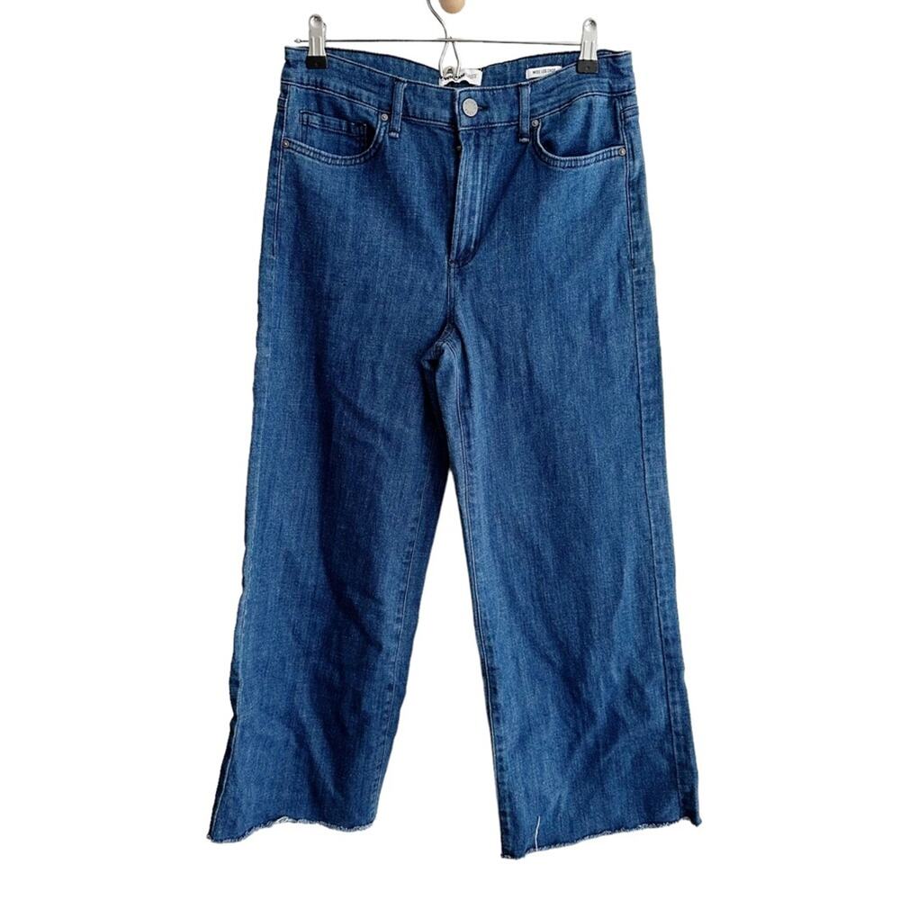 William Rast Wide Leg Raw Hem Crop Jeans